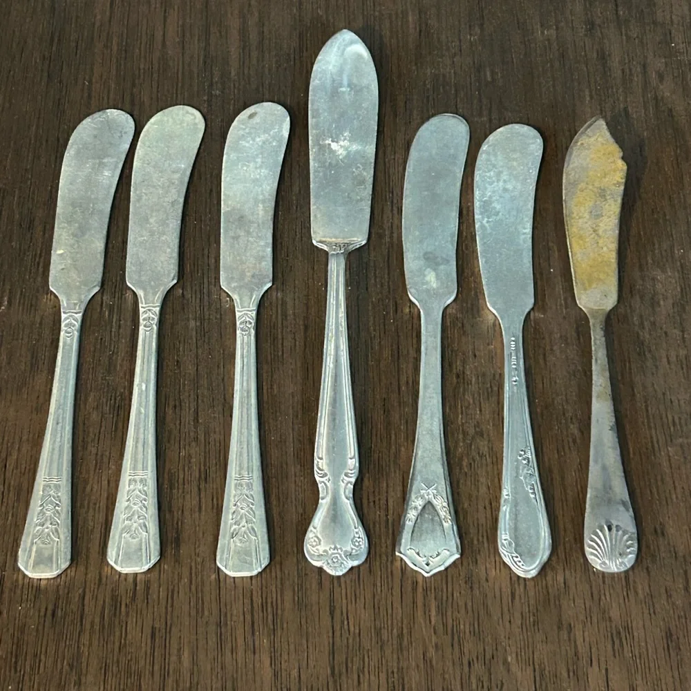 Vintage Silver-Plate Butter Knives